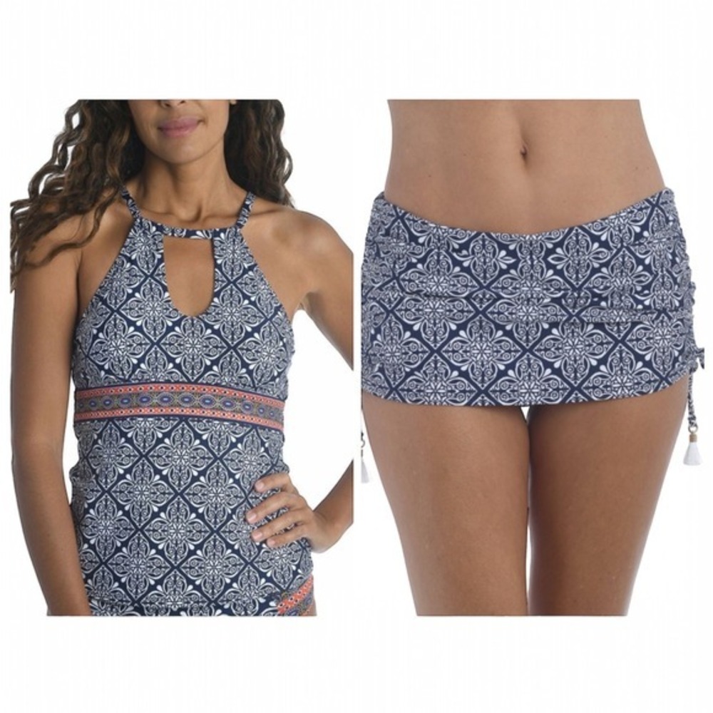 La Blanca Blue and White Patterned Bikini